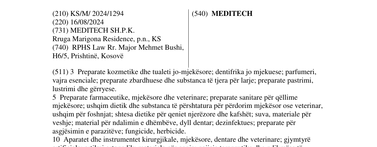 Zëri i markës MEDITECH në buletin