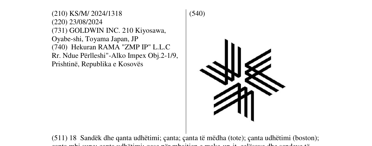Zëri i markës GOLDWIN në buletin