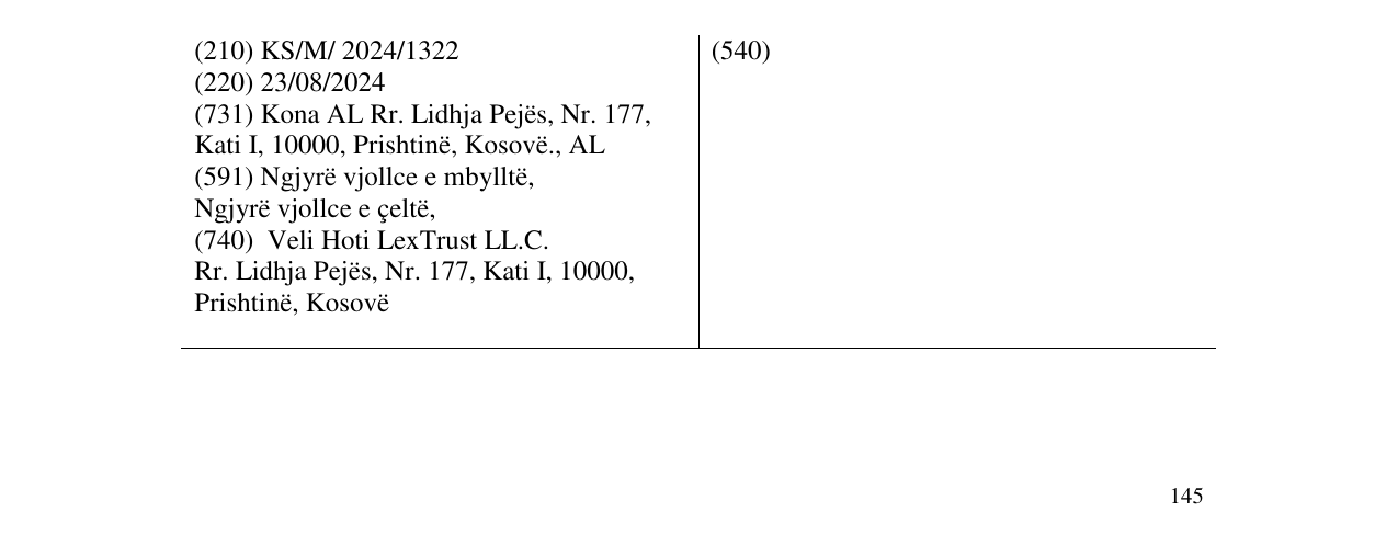 Zëri i markës KONA në buletin