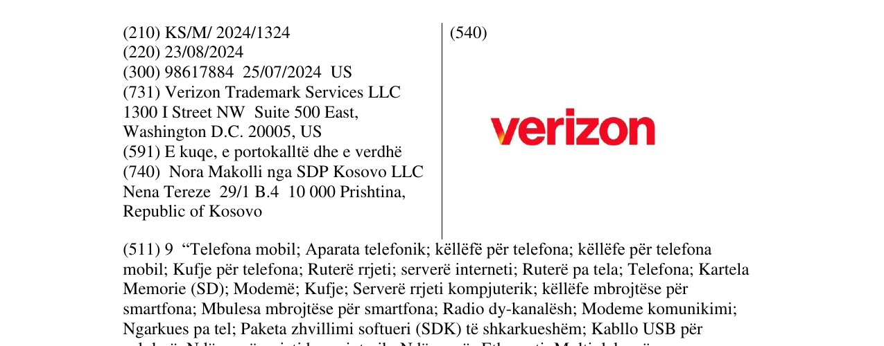 Zëri i markës verizon në buletin