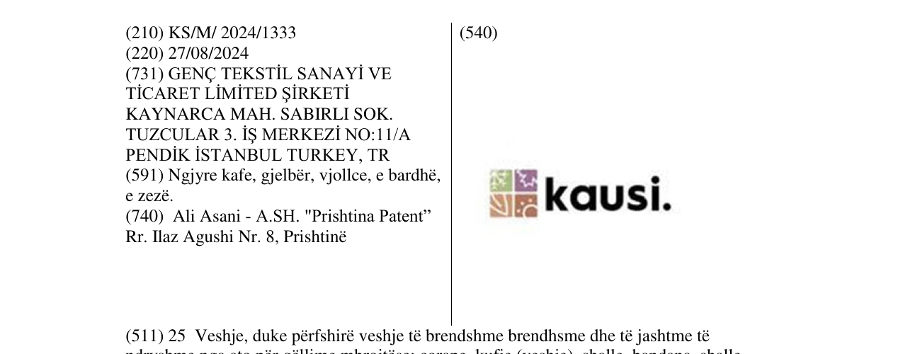 Zëri i markës kausi në buletin