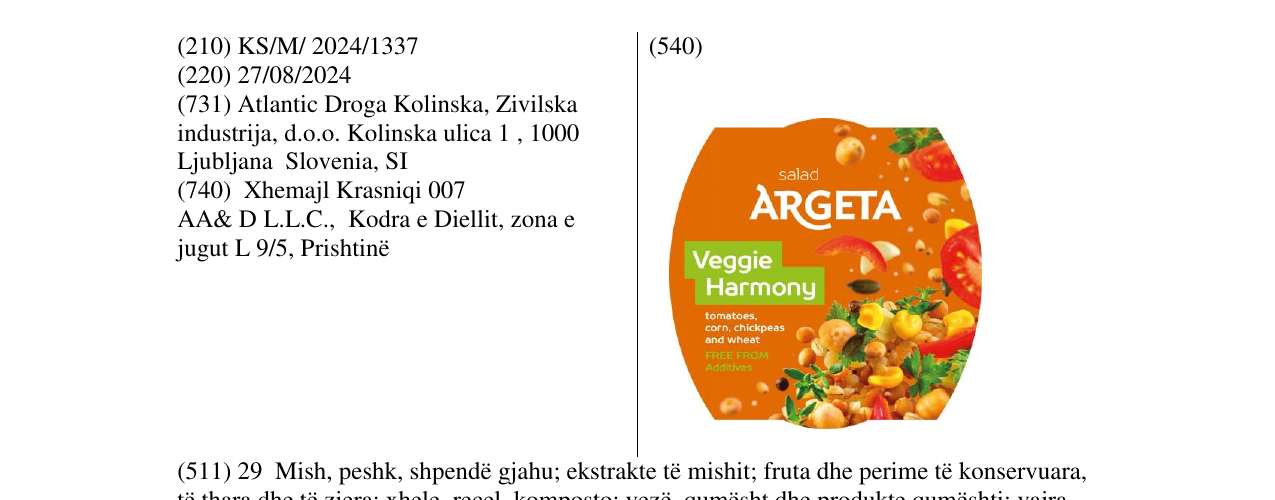 Zëri i markës ARGETA në buletin