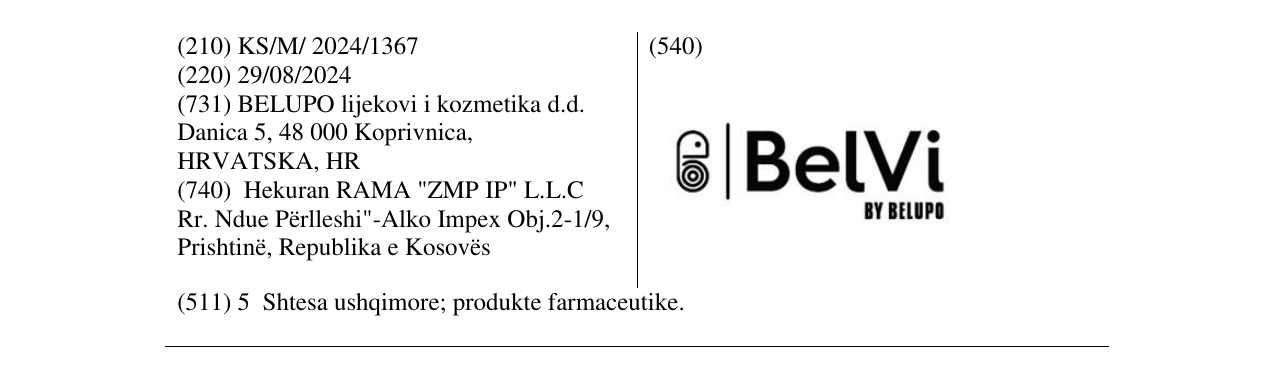 Zëri i markës BelVi BY BELUPO në buletin