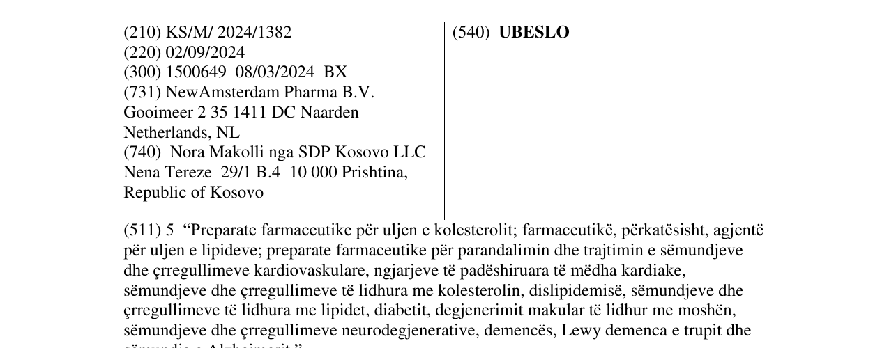 Zëri i markës UBESLO në buletin