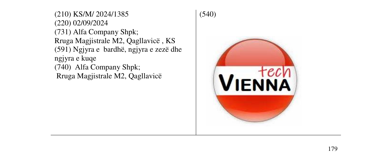 Zëri i markës VIENNA tech në buletin