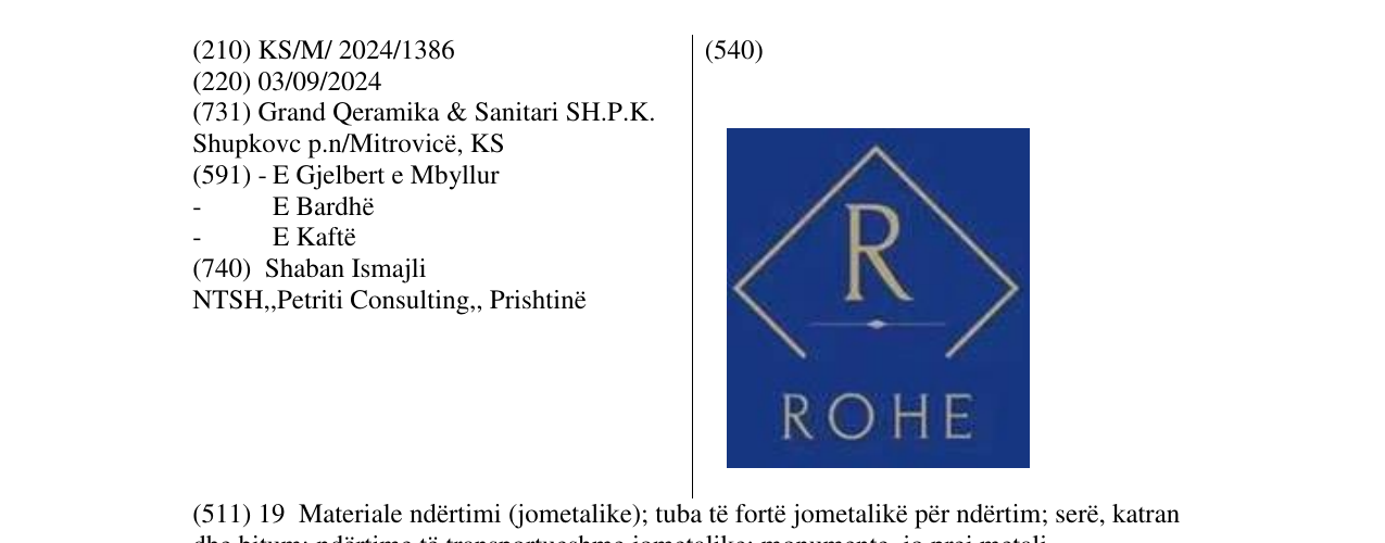 Zëri i markës ROHE në buletin