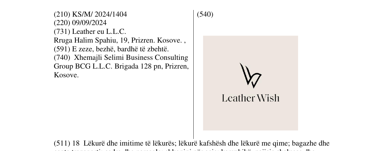 Zëri i markës Leather Wish në buletin