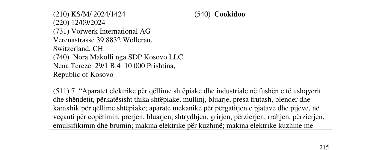 Zëri i markës Cookidoo në buletin