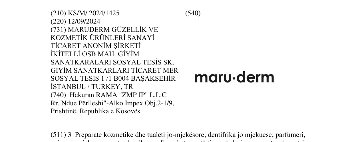 Zëri i markës maru-derm në buletin