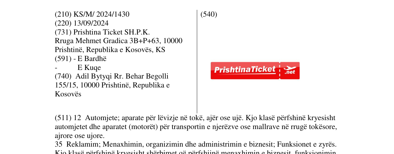 Zëri i markës PrishtinaTicket.net në buletin