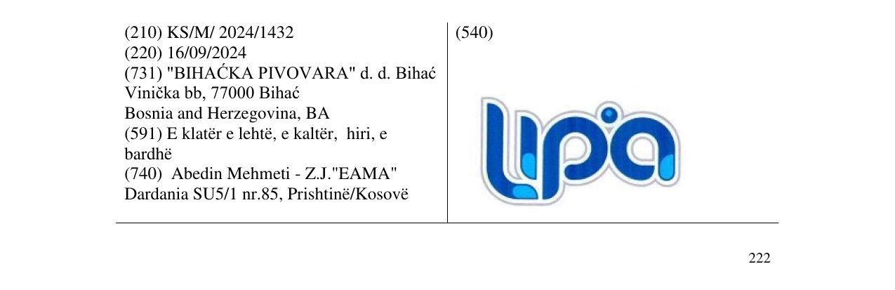 Zëri i markës LIPA në buletin