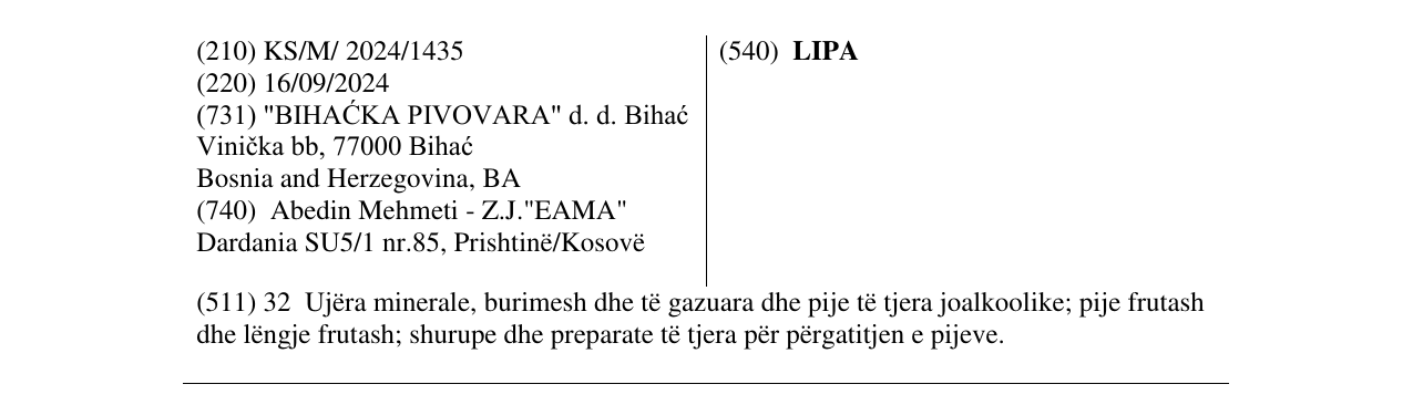 Zëri i markës LIPA në buletin