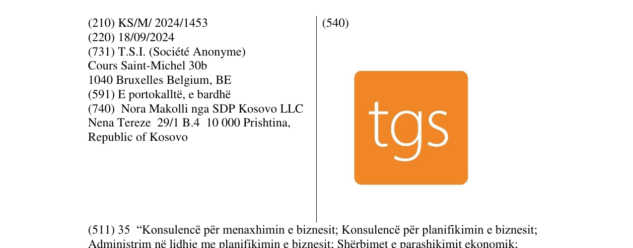 Zëri i markës tgs në buletin
