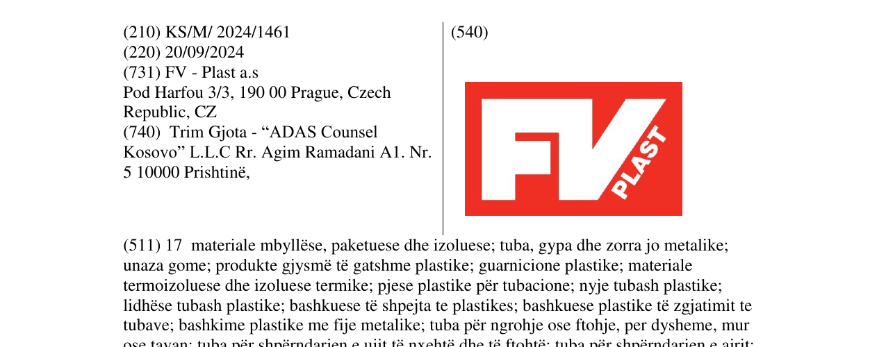 Zëri i markës FVPLAST në buletin