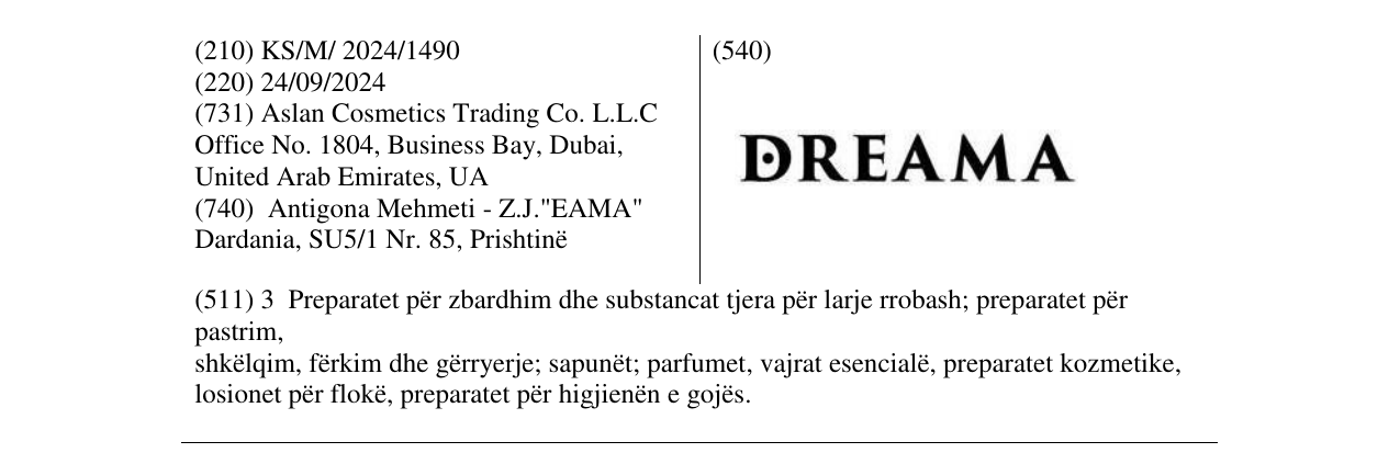 Zëri i markës DREAMA në buletin