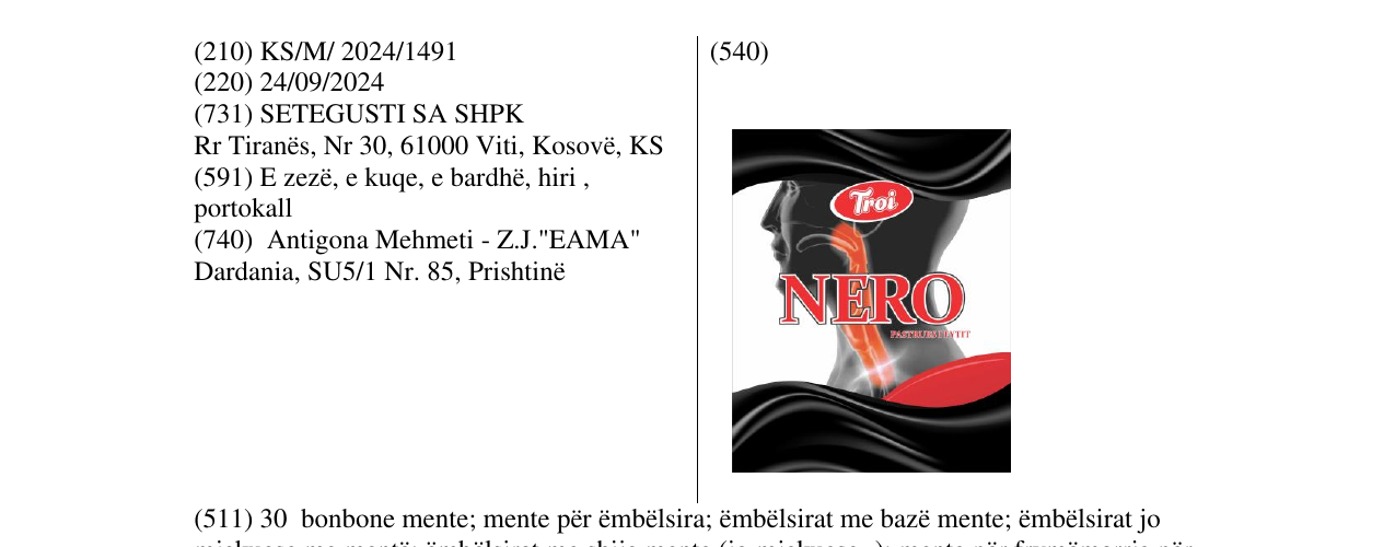 Zëri i markës NERO në buletin