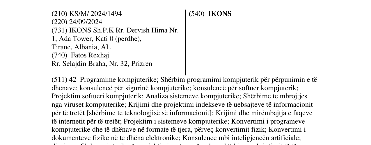 Zëri i markës IKONS në buletin