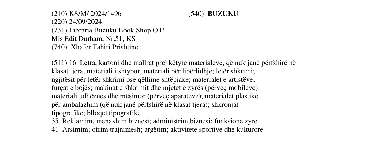 Zëri i markës BUZUKU në buletin