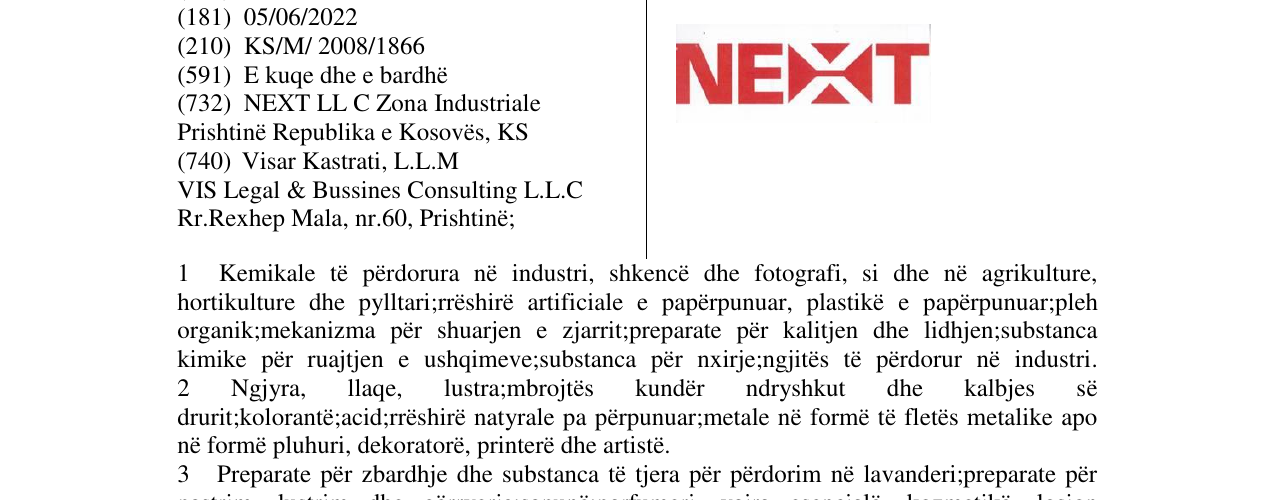 Zëri i markës NEXT në buletin