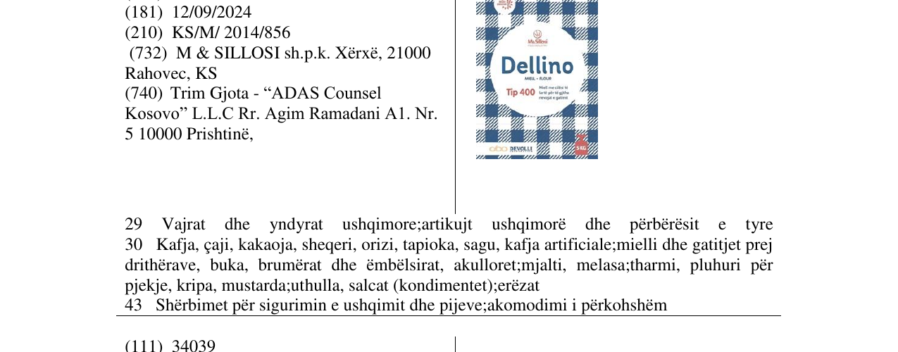 Zëri i markës Dellino 5kg në buletin