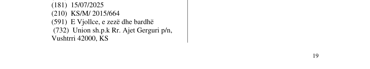 Zëri i markës Markë figurative në buletin