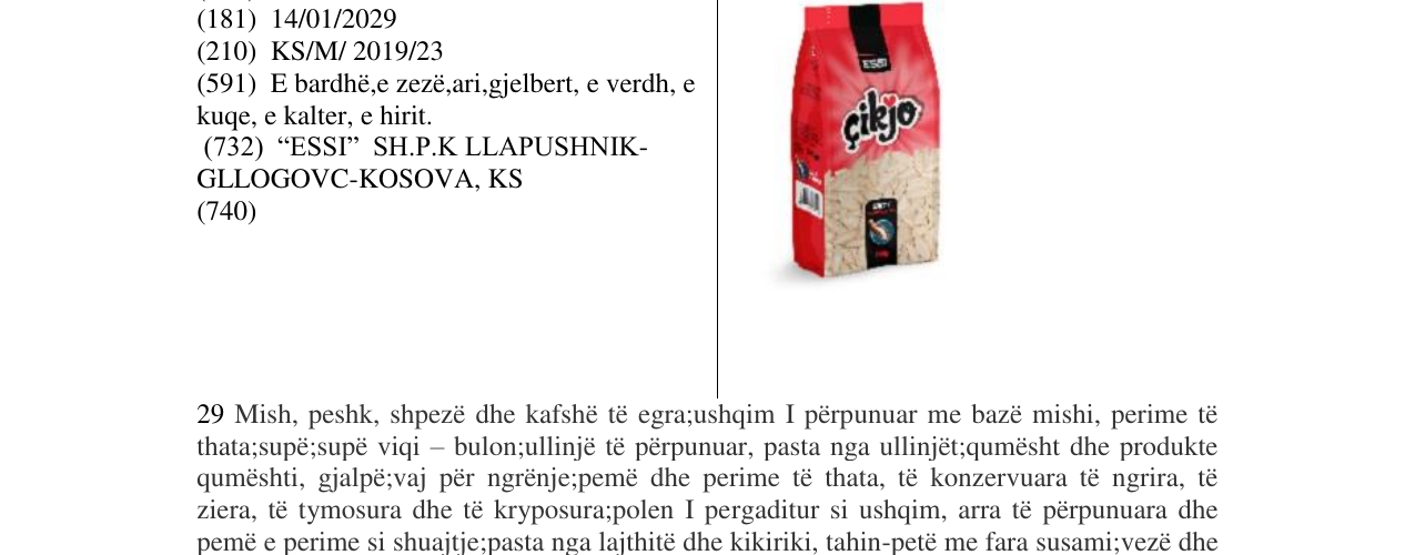 Zëri i markës Markë figurative në buletin