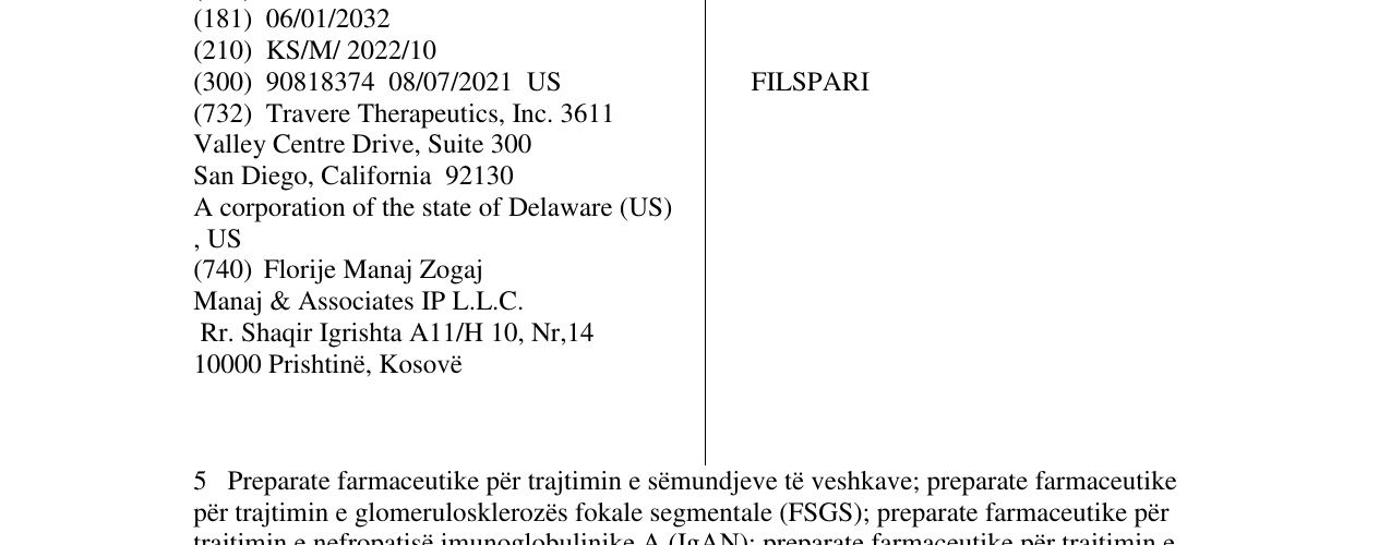 Zëri i markës FILSPARI në buletin