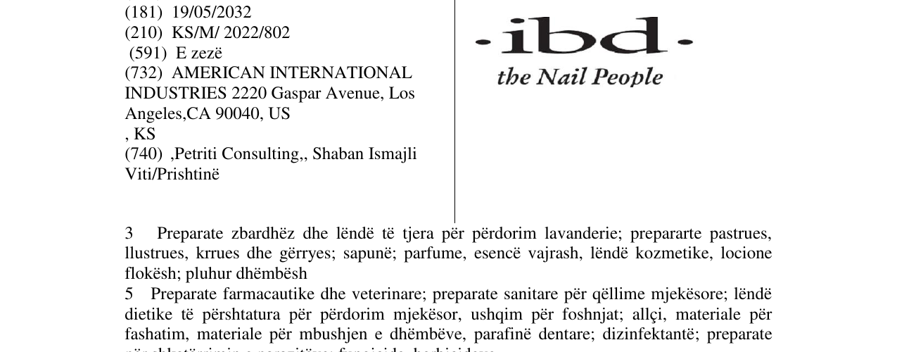 Zëri i markës ibd. në buletin