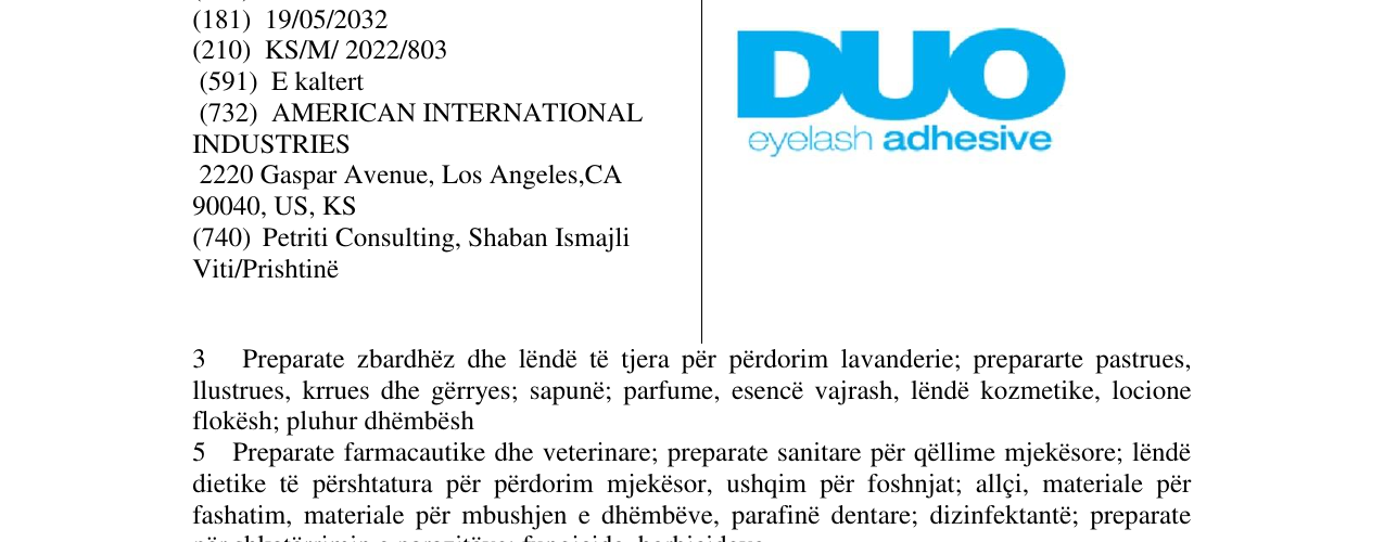 Zëri i markës DUO në buletin