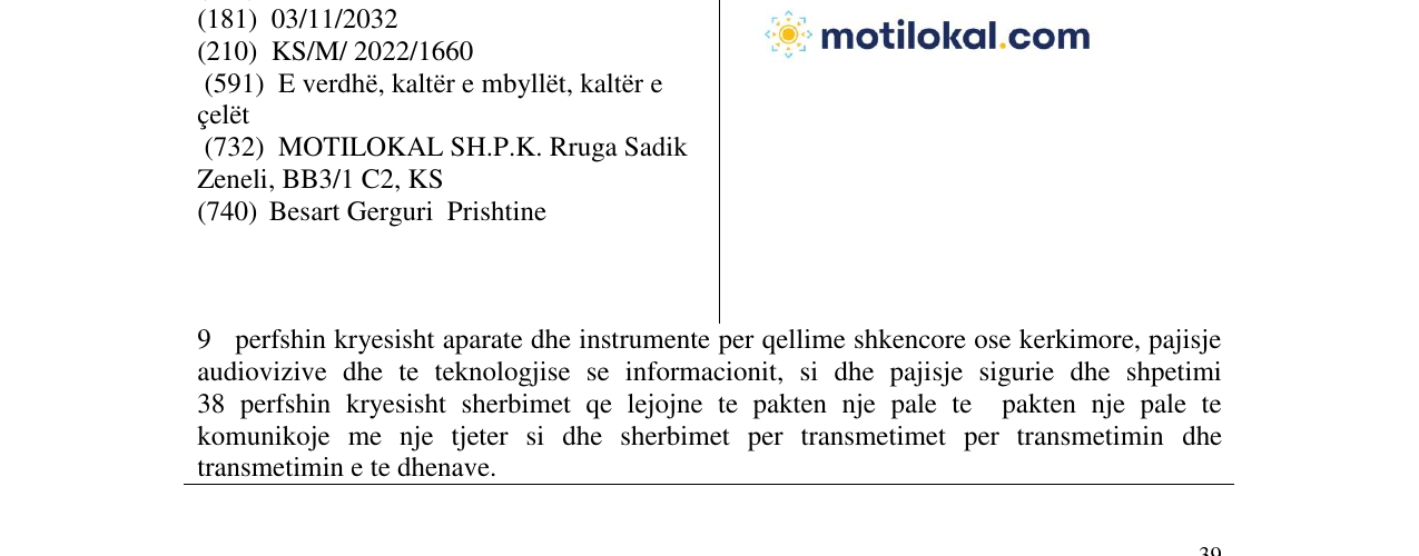 Zëri i markës motilokal në buletin