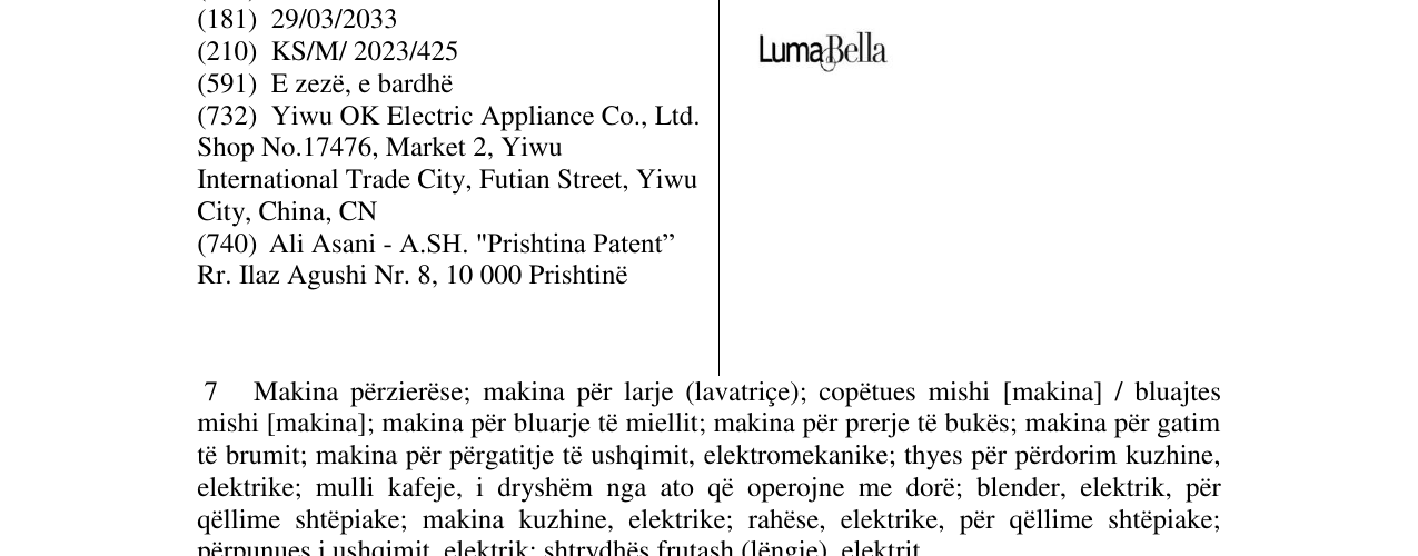 Zëri i markës LumaBella në buletin