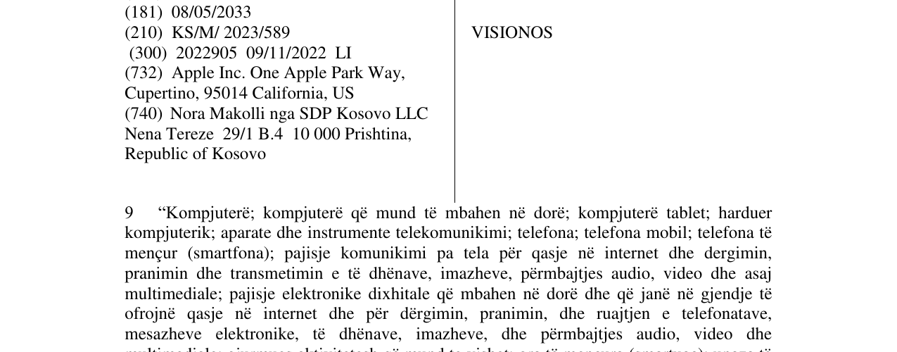 Zëri i markës VISIONOS në buletin