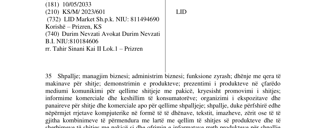 Zëri i markës LID në buletin