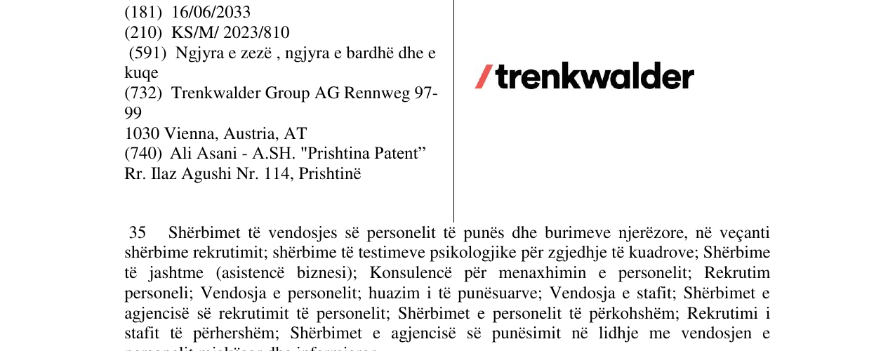 Zëri i markës trenkwalder në buletin