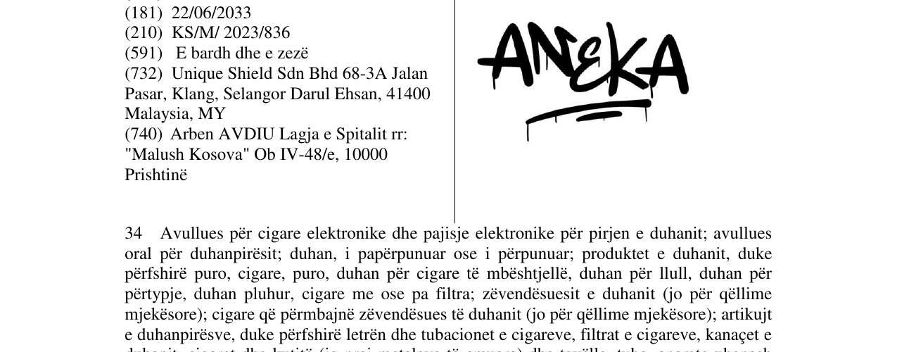 Zëri i markës ANEKA në buletin