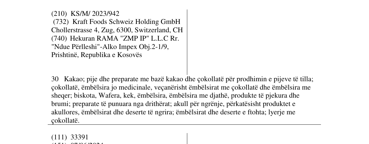 Zëri i markës MILKINIS në buletin