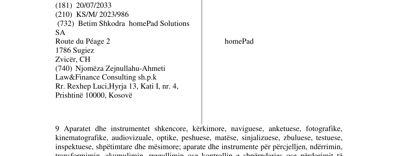 Zëri i markës homePad në buletin