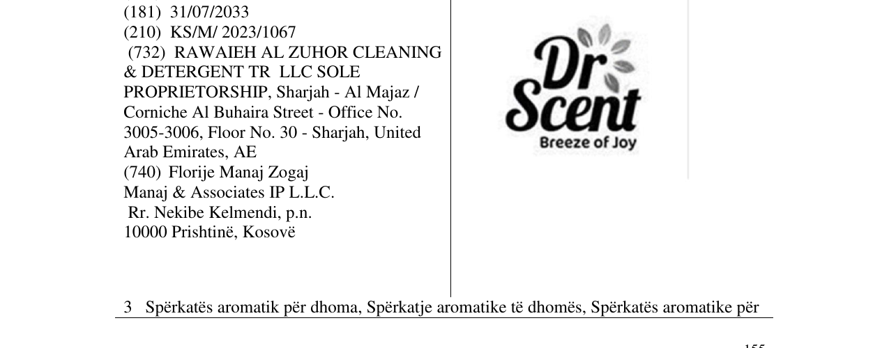 Zëri i markës Dr, Scent në buletin