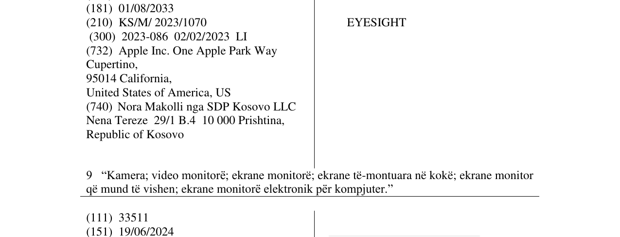 Zëri i markës EYESIGHT në buletin