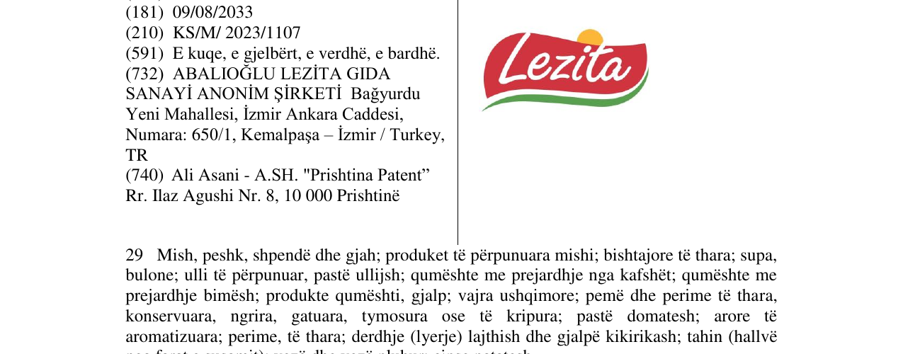 Zëri i markës LEZITA në buletin