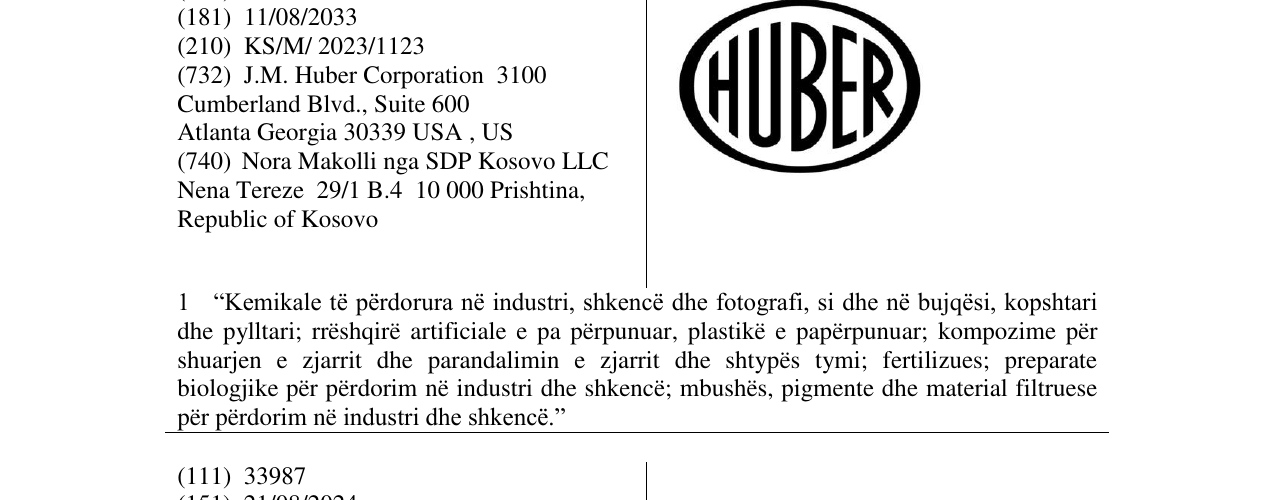 Zëri i markës HUBER në buletin