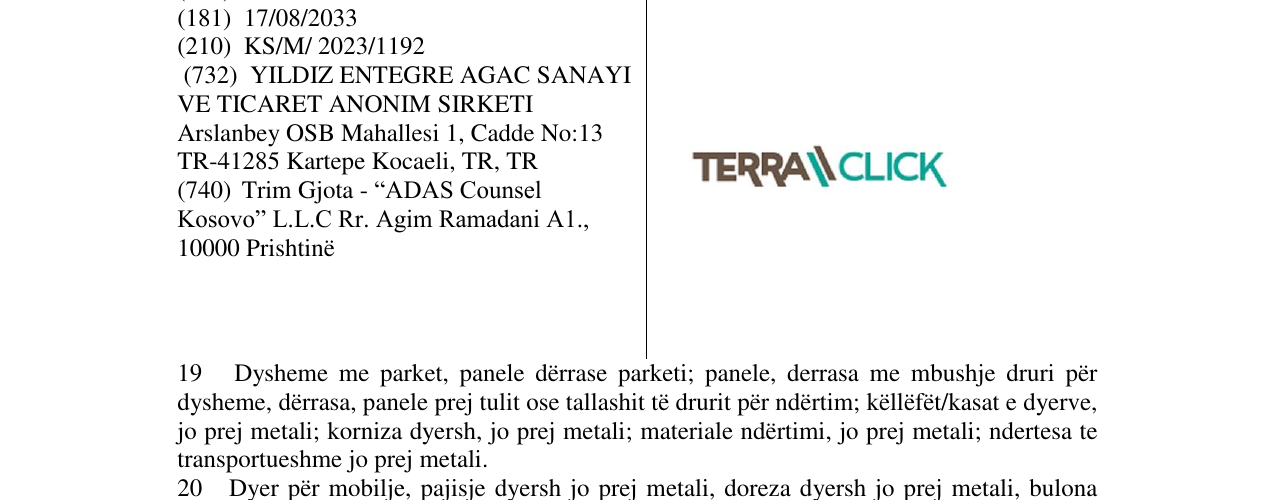 Zëri i markës TERRACLICK në buletin