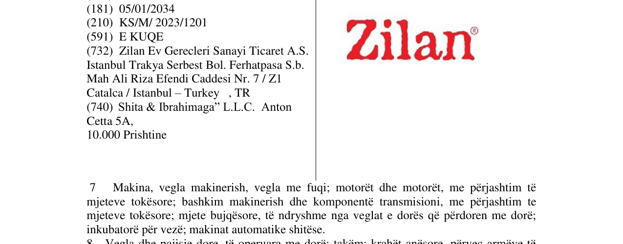 Zëri i markës ZILAN në buletin