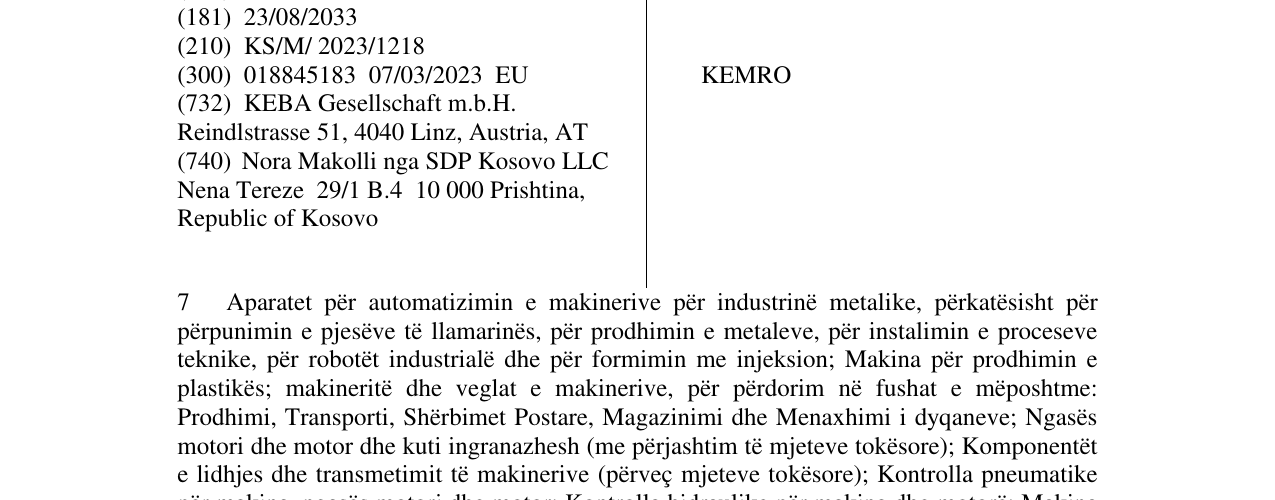 Zëri i markës KEMRO në buletin