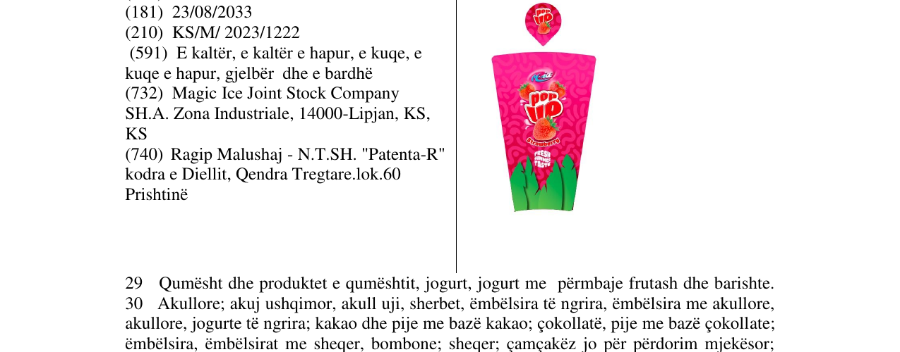 Zëri i markës pop up në buletin