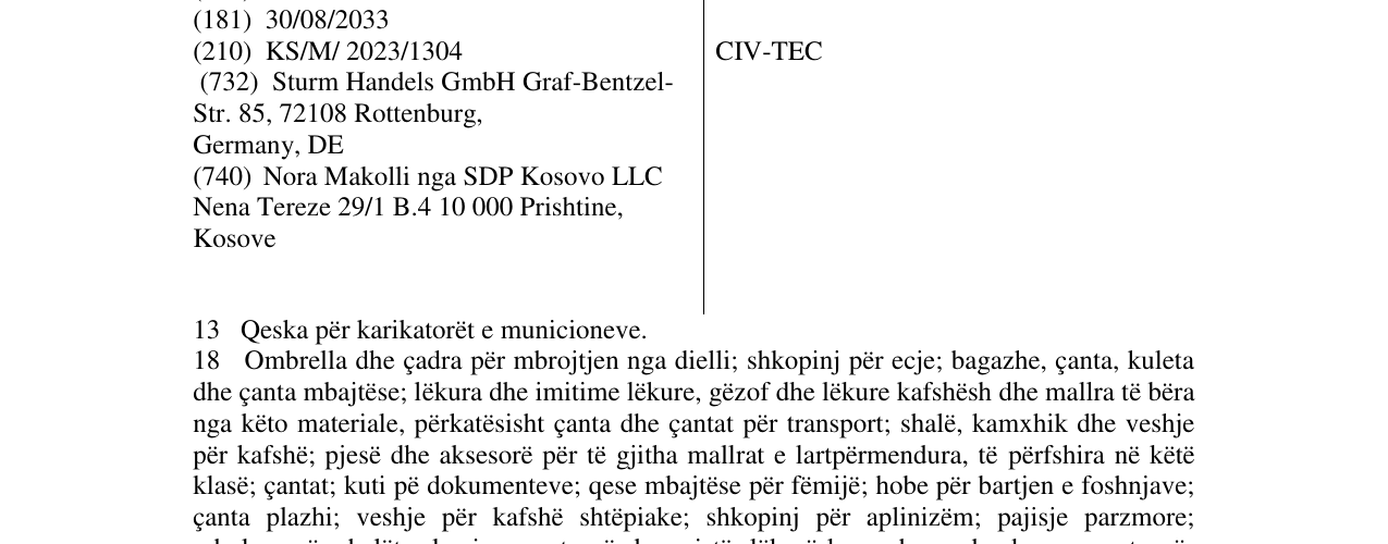Zëri i markës CIV-TEC në buletin