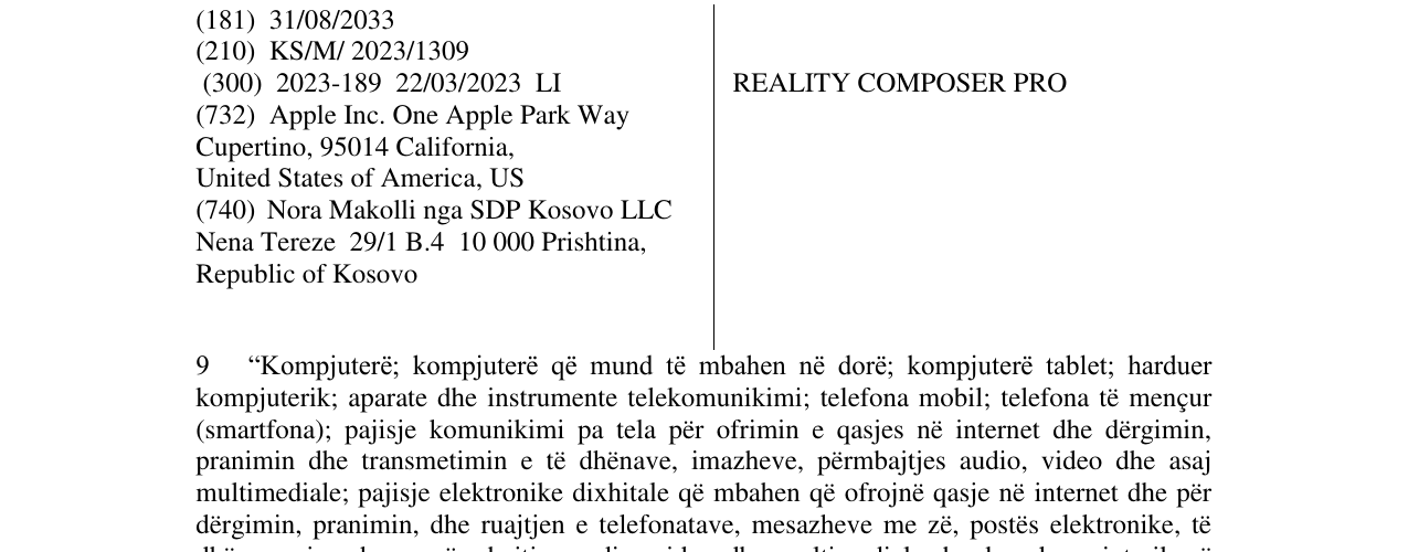 Zëri i markës REALITY COMPOSER PRO në buletin