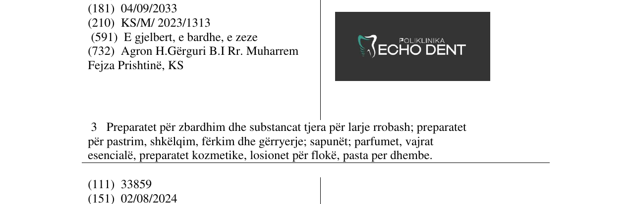 Zëri i markës ECHO DENT në buletin