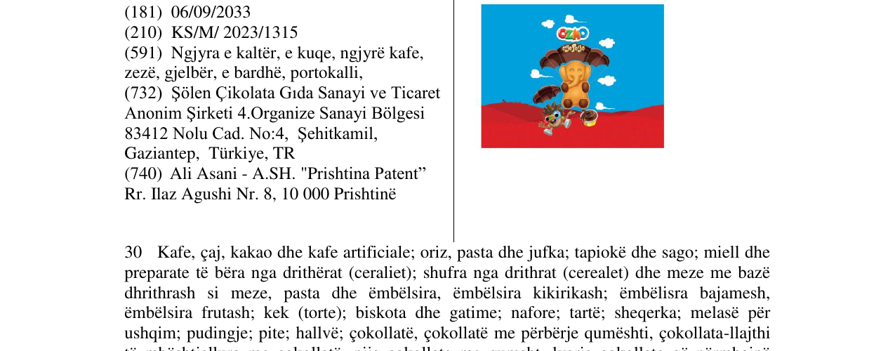Zëri i markës ozmo në buletin