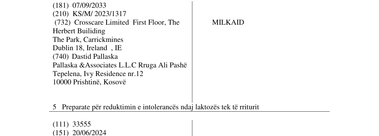 Zëri i markës MILKAID në buletin